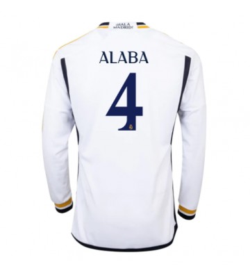 Real Madrid David Alaba #4 Koszulka Podstawowych 2023-24 Długi Rękaw